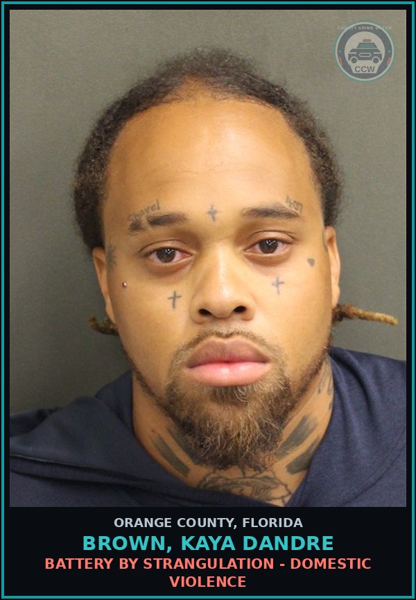 Booking mugshot of BROWN, KAYA DANDRE in Orange County