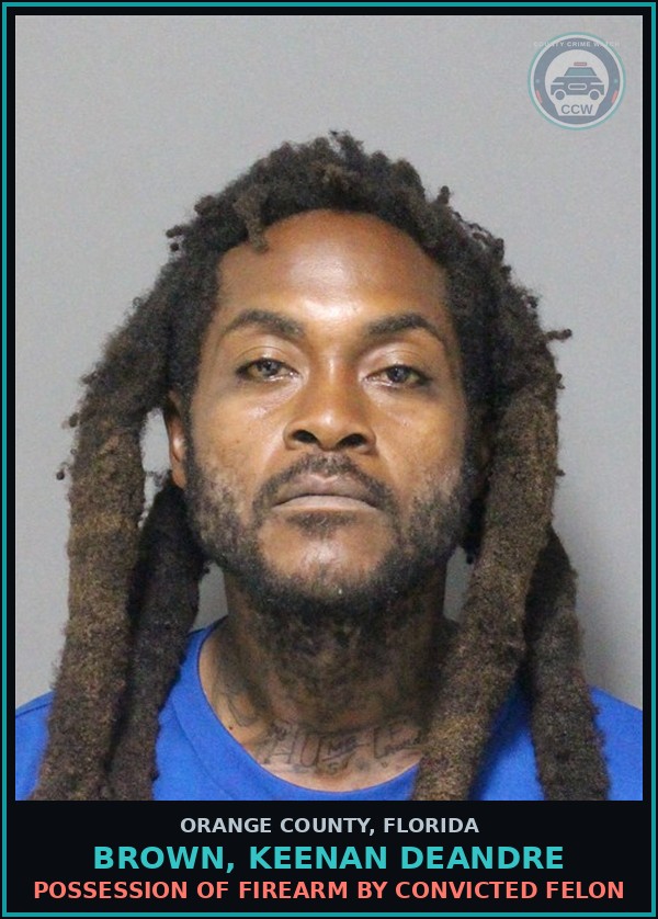 Booking mugshot of BROWN, KEENAN DEANDRE in Orange County