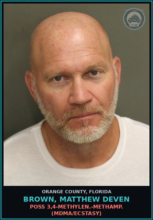 Booking mugshot of BROWN, MATTHEW DEVEN in Orange County