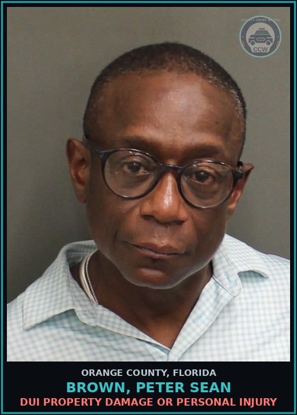 Booking mugshot of BROWN, PETER SEAN in Orange County