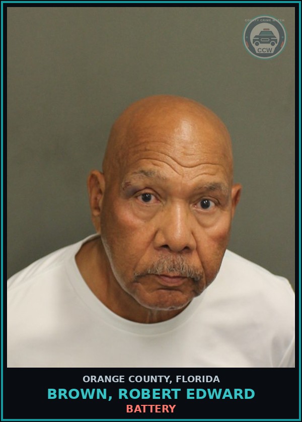 Booking mugshot of BROWN, ROBERT EDWARD in Orange County