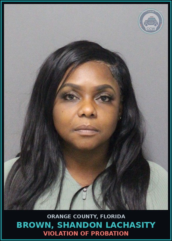 Booking mugshot of BROWN, SHANDON LACHASITY in Orange County