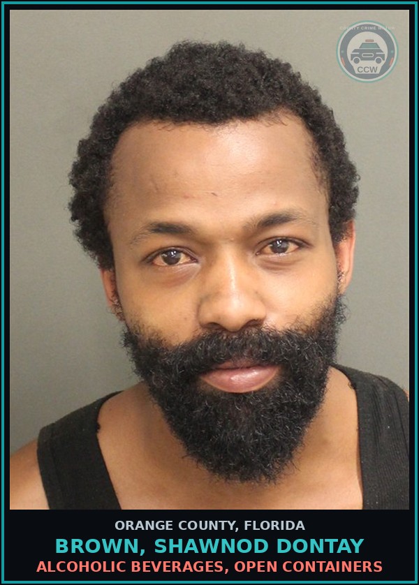 Booking mugshot of BROWN, SHAWNOD DONTAY in Orange County