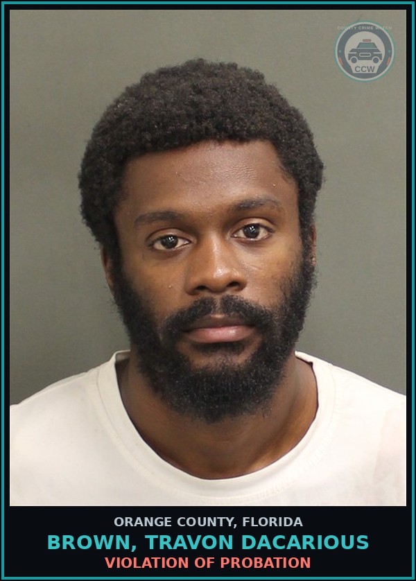 Booking mugshot of BROWN, TRAVON DACARIOUS in Orange County