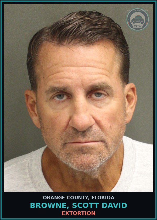 Booking mugshot of BROWNE, SCOTT DAVID in Orange County