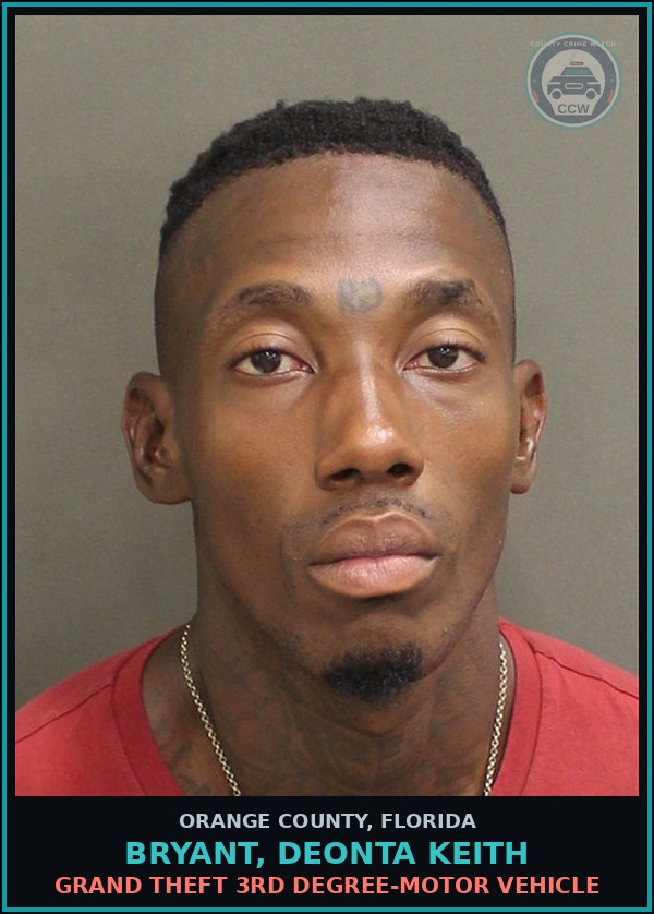 Booking mugshot of BRYANT, DEONTA KEITH in Orange County
