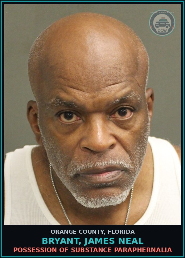 Booking mugshot of BRYANT, JAMES NEAL in Orange County