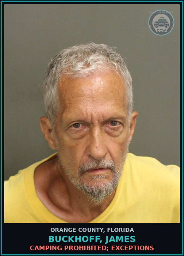 Booking mugshot of BUCKHOFF, JAMES in Orange County