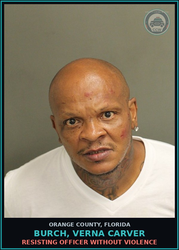 Booking mugshot of BURCH, VERNA CARVER in Orange County