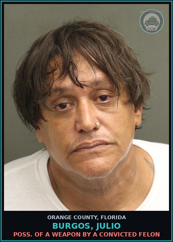 Booking mugshot of BURGOS, JULIO in Orange County