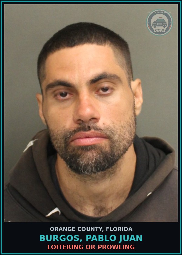 Booking mugshot of BURGOS, PABLO JUAN in Orange County