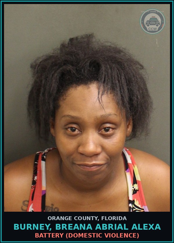 Booking mugshot of BURNEY, BREANA ABRIAL ALEXA in Orange County