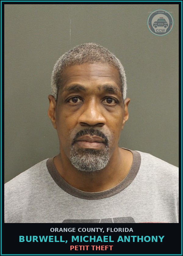 Booking mugshot of BURWELL, MICHAEL ANTHONY in Orange County