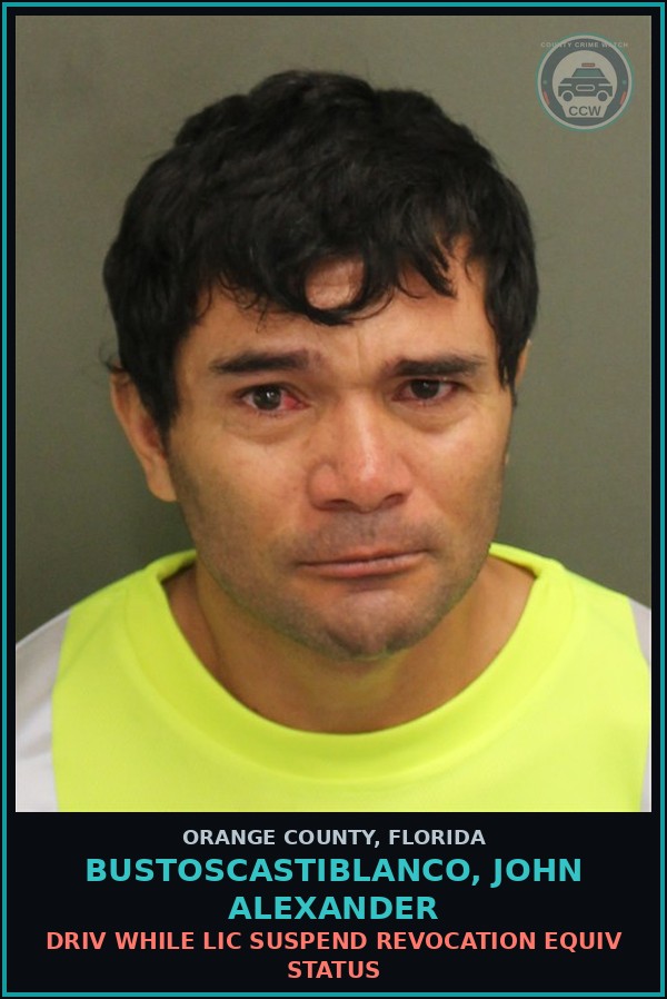 Booking mugshot of BUSTOSCASTIBLANCO, JOHN ALEXANDER in Orange County