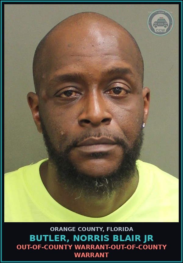 Booking mugshot of BUTLER, NORRIS BLAIR JR in Orange County