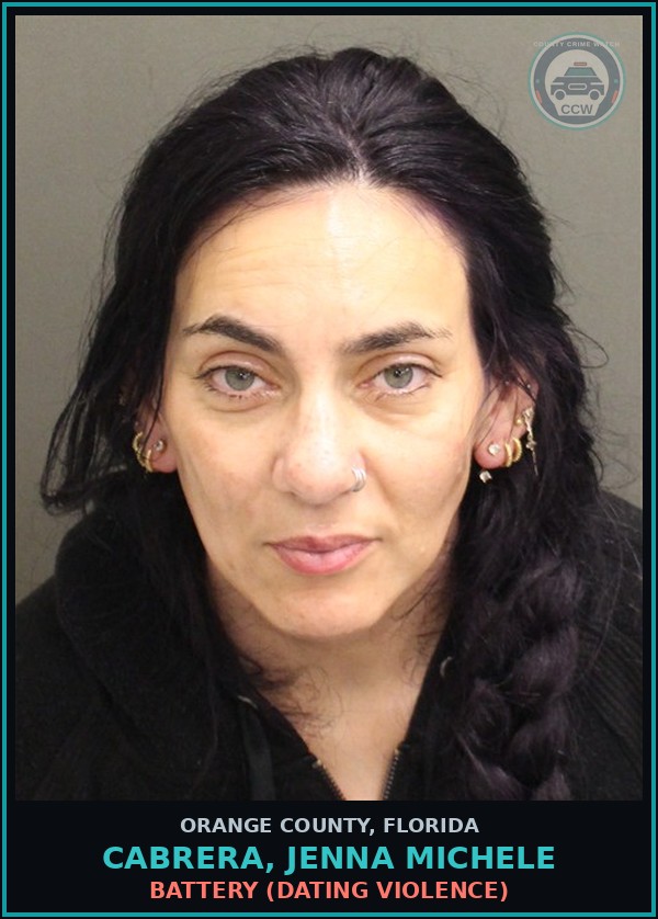 Booking mugshot of CABRERA, JENNA MICHELE in Orange County