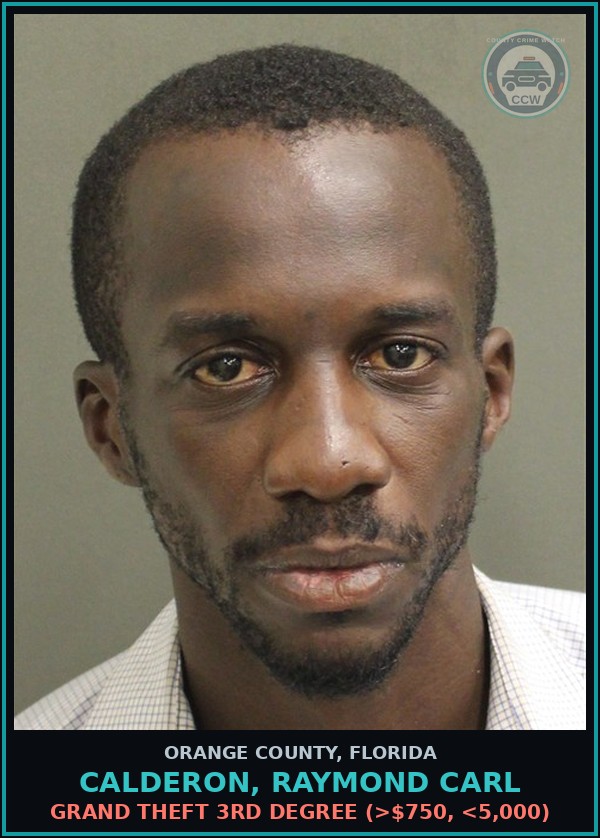 Booking mugshot of CALDERON, RAYMOND CARL in Orange County