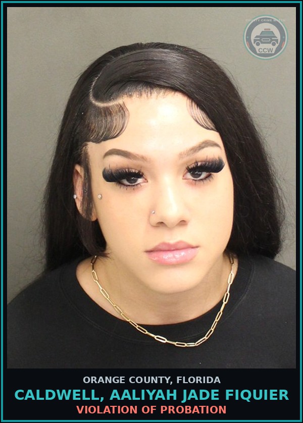 Booking mugshot of CALDWELL, AALIYAH JADE FIQUIER in Orange County