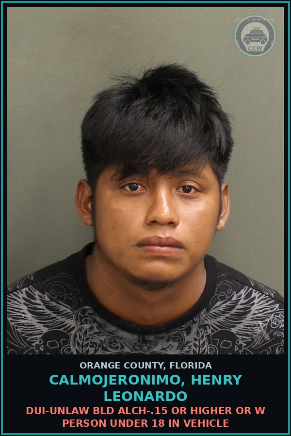 Booking mugshot of CALMOJERONIMO, HENRY LEONARDO in Orange County