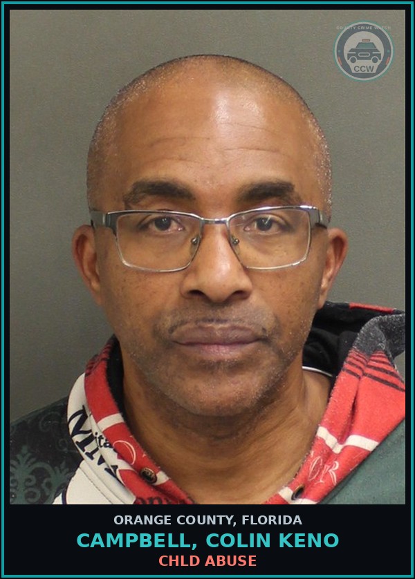 Booking mugshot of CAMPBELL, COLIN KENO in Orange County
