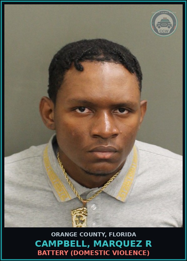 Booking mugshot of CAMPBELL, MARQUEZ R in Orange County