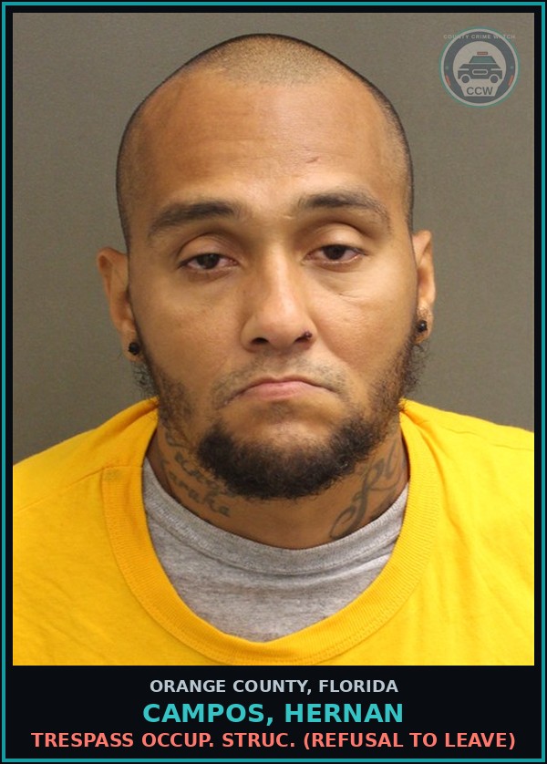 Booking mugshot of CAMPOS, HERNAN in Orange County