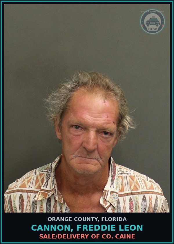Booking mugshot of CANNON, FREDDIE LEON in Orange County