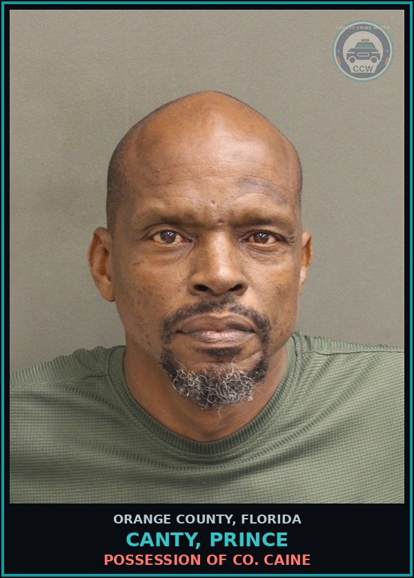 Booking mugshot of CANTY, PRINCE in Orange County