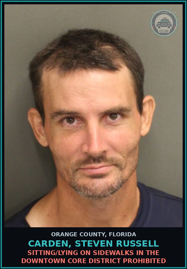 Booking mugshot of CARDEN, STEVEN RUSSELL in Orange County