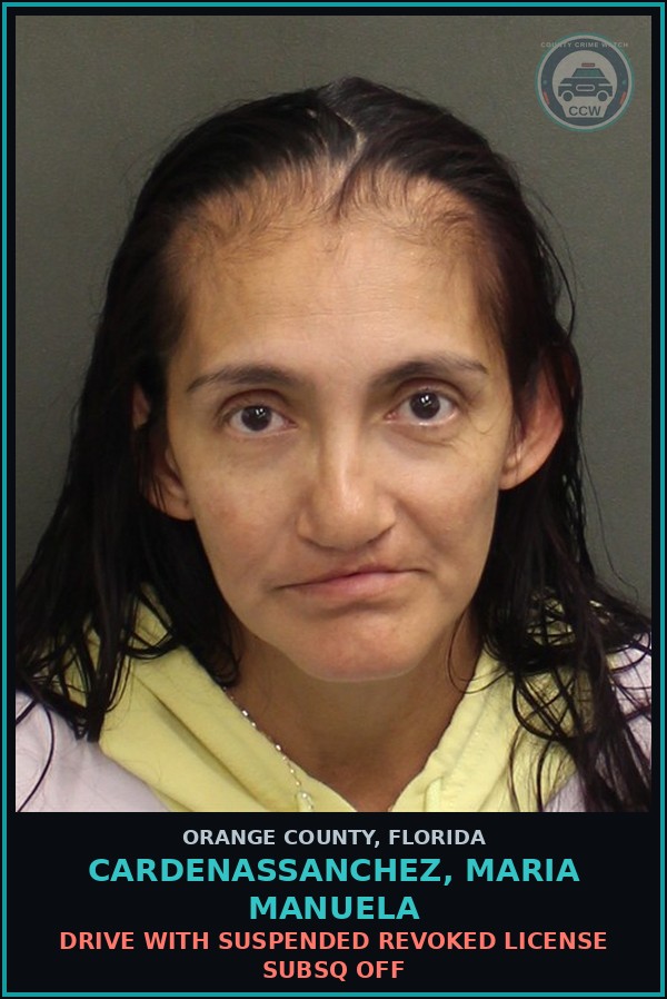 Booking mugshot of CARDENASSANCHEZ, MARIA MANUELA in Orange County