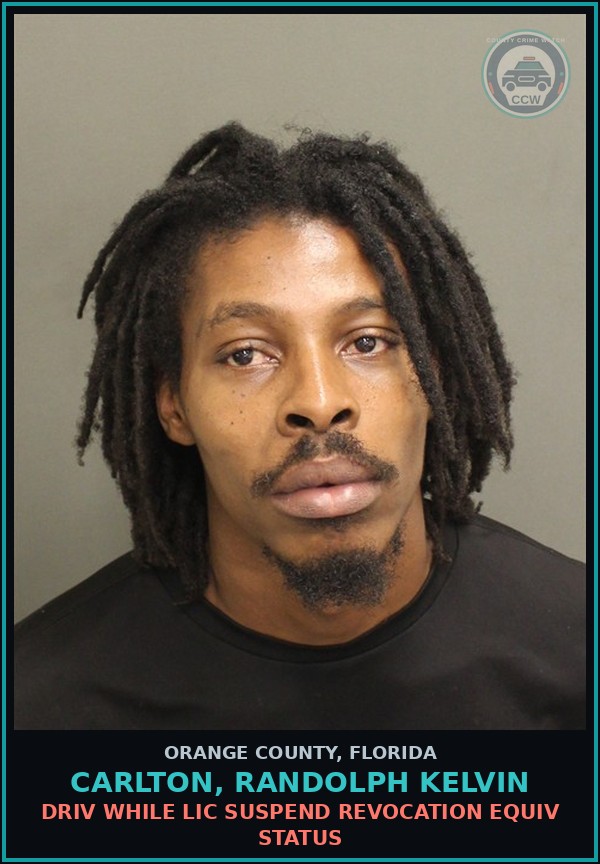 Booking mugshot of CARLTON, RANDOLPH KELVIN in Orange County