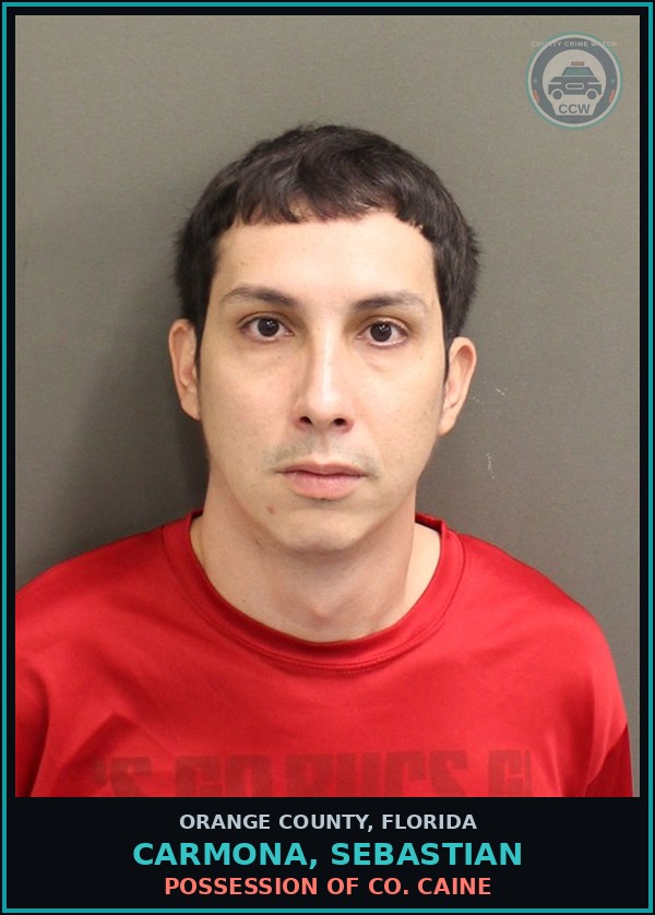 Booking mugshot of CARMONA, SEBASTIAN in Orange County