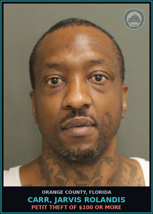 Booking mugshot of CARR, JARVIS ROLANDIS in Orange County