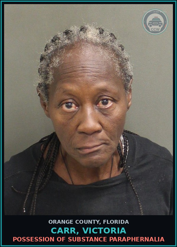 Booking mugshot of CARR, VICTORIA in Orange County