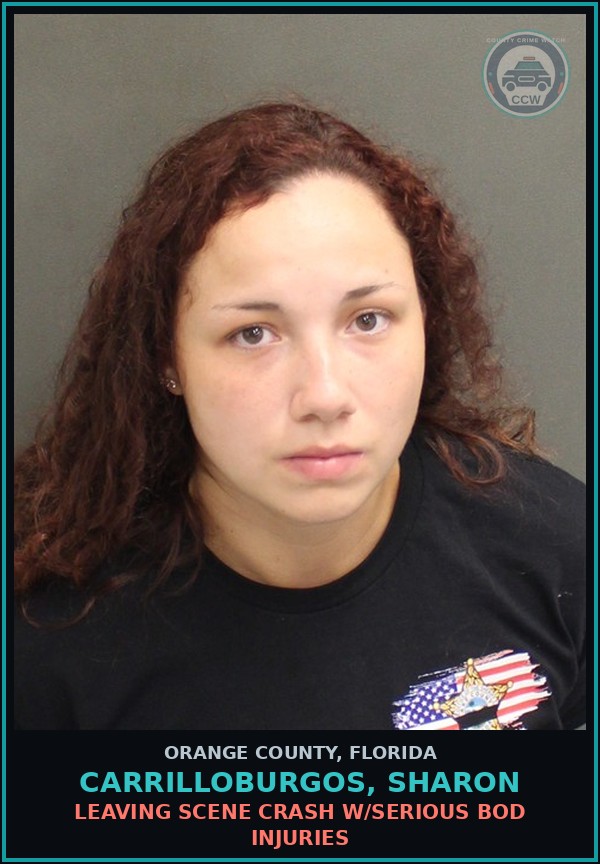 Booking mugshot of CARRILLOBURGOS, SHARON in Orange County