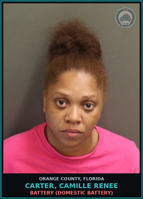 Booking mugshot of CARTER, CAMILLE RENEE in Orange County