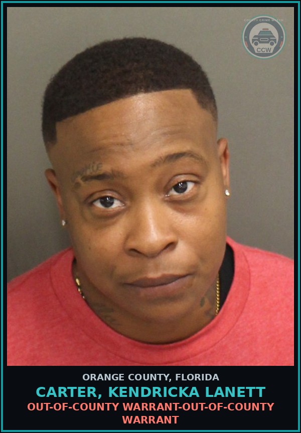 Booking mugshot of CARTER, KENDRICKA LANETT in Orange County