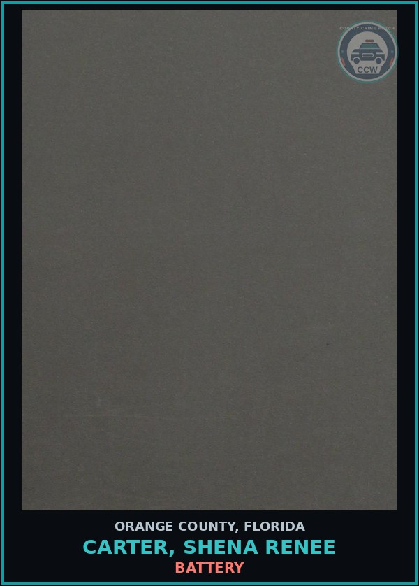 Booking mugshot of CARTER, SHENA RENEE in Orange County