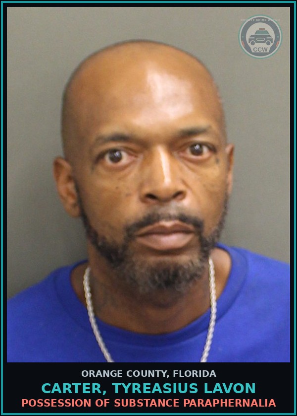 Booking mugshot of CARTER, TYREASIUS LAVON in Orange County