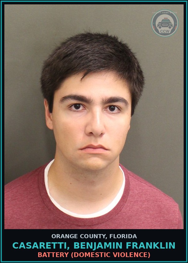 Booking mugshot of CASARETTI, BENJAMIN FRANKLIN in Orange County