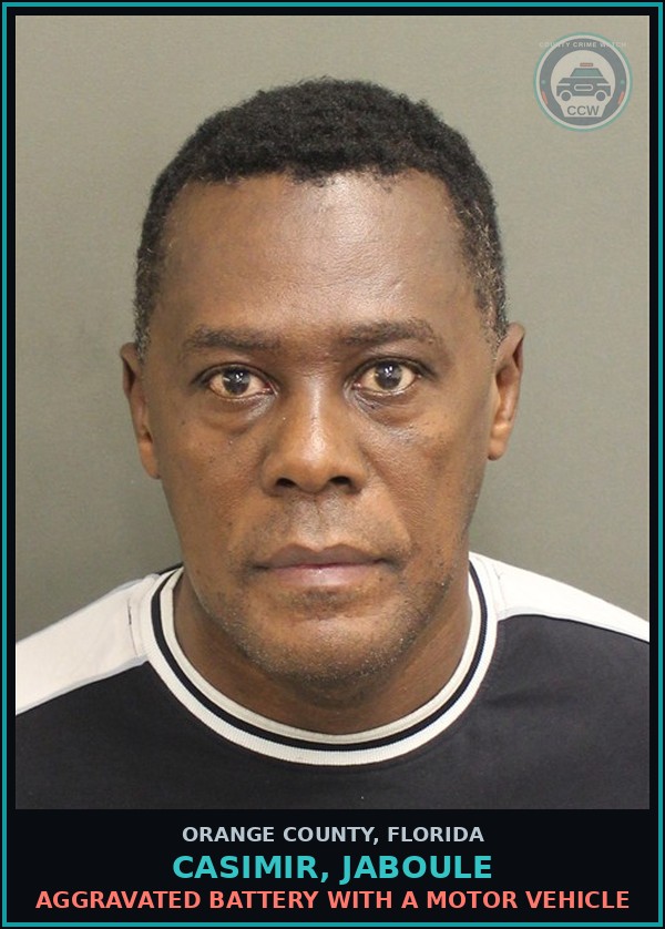 Booking mugshot of CASIMIR, JABOULE in Orange County