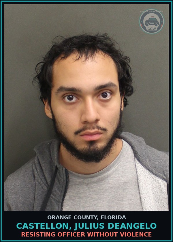 Booking mugshot of CASTELLON, JULIUS DEANGELO in Orange County