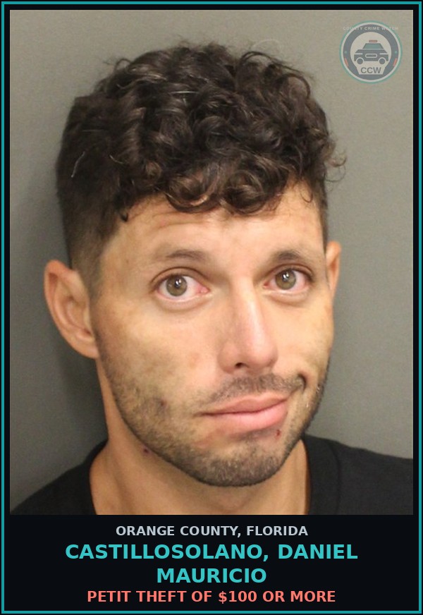 Booking mugshot of CASTILLOSOLANO, DANIEL MAURICIO in Orange County