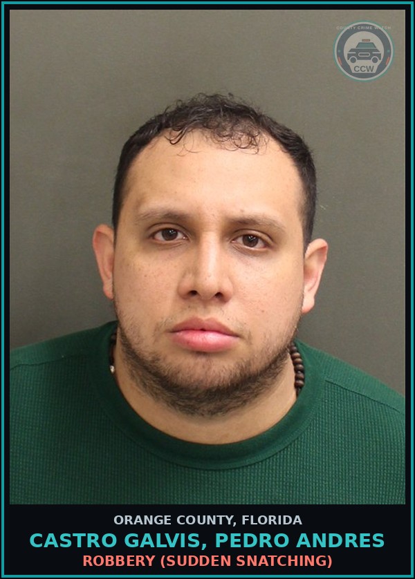 Booking mugshot of CASTRO GALVIS, PEDRO ANDRES in Orange County