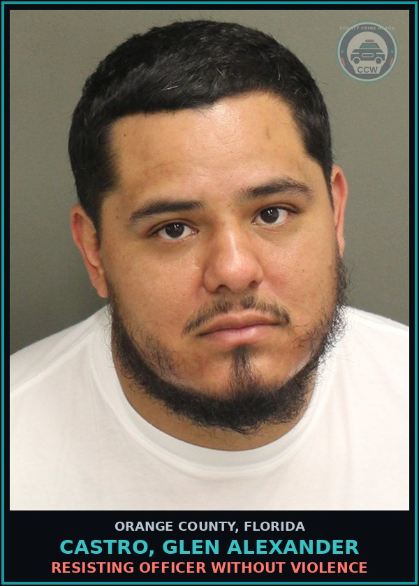 Booking mugshot of CASTRO, GLEN ALEXANDER in Orange County