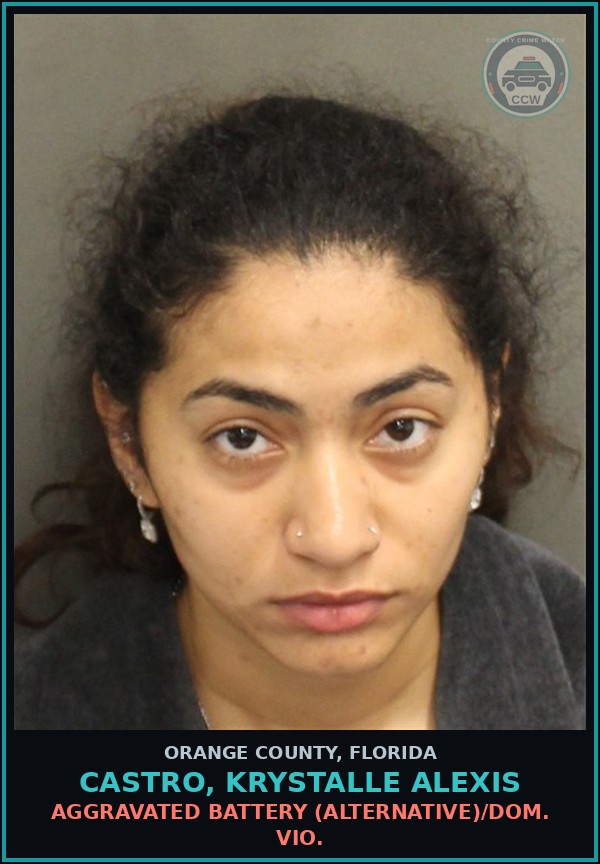 Booking mugshot of CASTRO, KRYSTALLE ALEXIS in Orange County