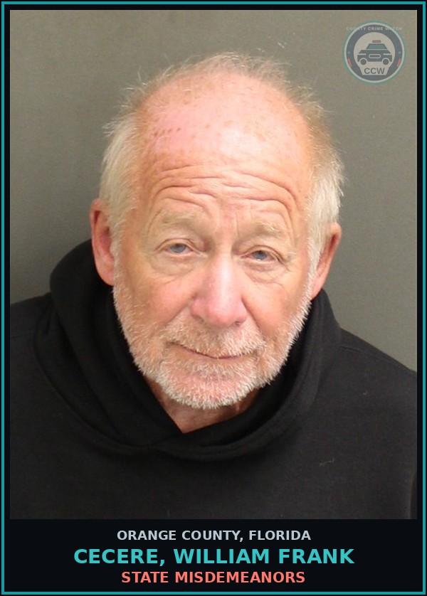 Booking mugshot of CECERE, WILLIAM FRANK in Orange County