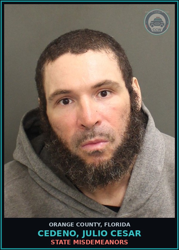 Booking mugshot of CEDENO, JULIO CESAR in Orange County