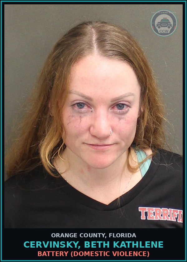 Booking mugshot of CERVINSKY, BETH KATHLENE in Orange County