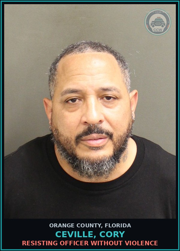 Booking mugshot of CEVILLE, CORY in Orange County